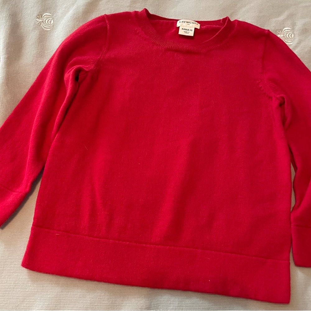 Crewcuts Vibrant Red Knit Top